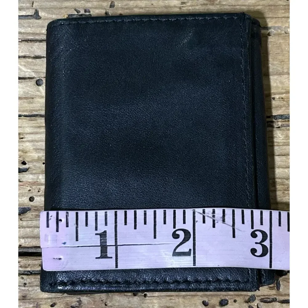 APT. 9 Men’s Black Genuine Leather Card Wallet - NEW￼